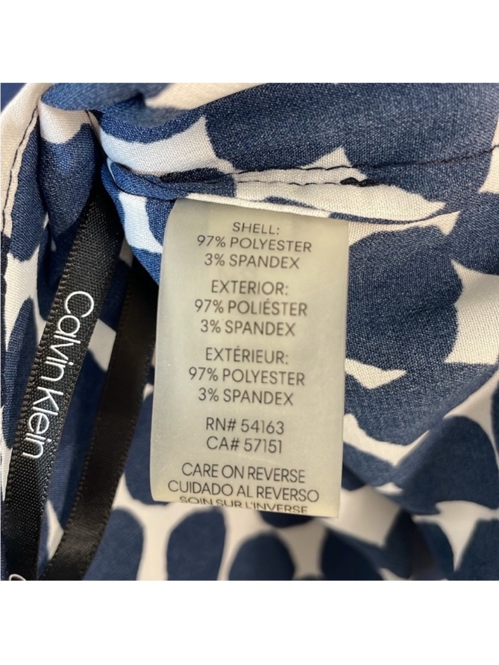 Calvin Klein Tallia Flutter Sleeve Blouse Navy Dot. Small. NWT. $78! - Picture 8 of 13